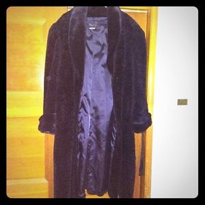 OLYMPIA Black FAUX FUR COAT 3x